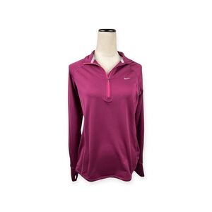 Nike magenta dri fit quarter zip pullover jacket size medium